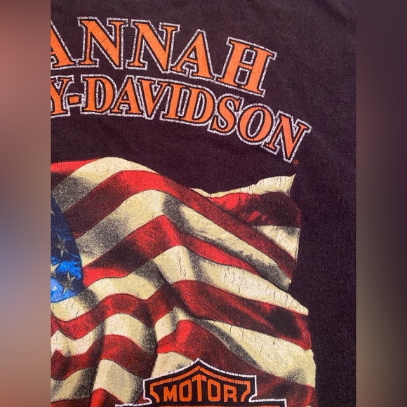 Harley Davidson Men’s Savannah GA Tee T-shirt Size 3XL - Has some cracking/Stain - Picture 6 of 9